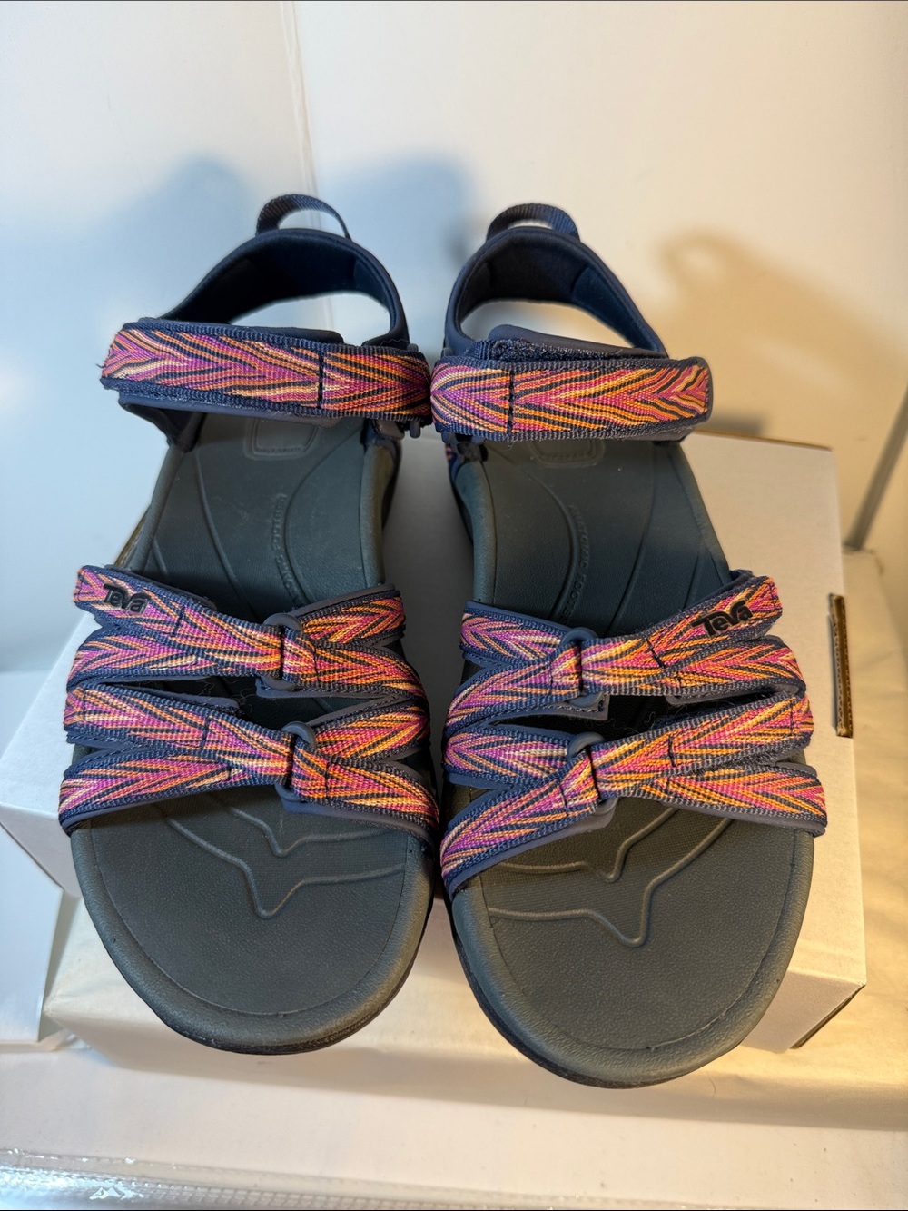 Teva Women's Multicolor Pink & Orange Strap Sandals